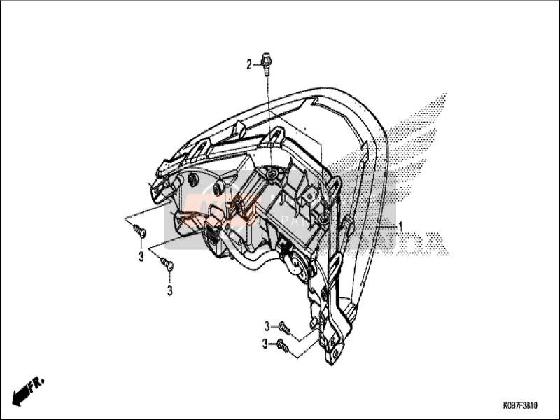 Honda NSS300A 2019 Rear Combination Light for a 2019 Honda NSS300A